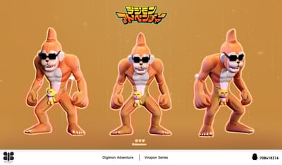 【數碼寶貝】Butterfly Studio-數碼寶貝圖鑑系列 猩猩獸&鋼鐵猩猩獸10