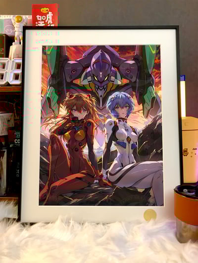 【週邊】星空工作室－新世紀福音戰士 綾波零＆明日香 裝飾畫3