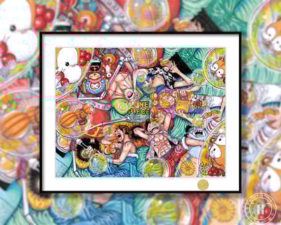 【週邊】H2工作室－海賊王 午睡草帽團 裝飾畫1