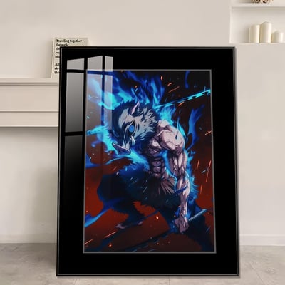 【週邊】橘子工作室－鬼滅之刃 鬼殺二刀流 嘴平伊之助 裝飾畫1