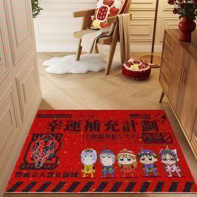 【週邊】千鳥社-EVA新世紀福音戰士圈絲入戶地墊明日香綾波麗新年大門地毯3