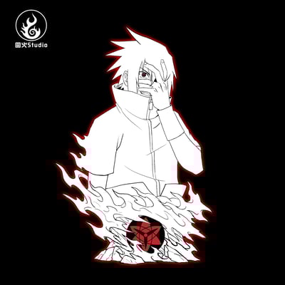 【火影忍者】圓火工作室-雙人羈絆 黑袍高冷男 佐助11