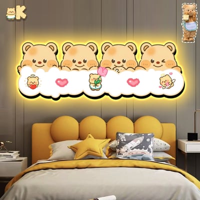 【週邊】阿喵畫社-奶油小熊燈帶畫5