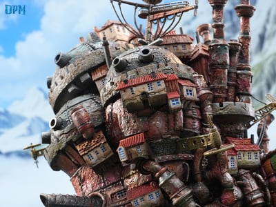 【宮崎駿】OPM-Studio-宮崎駿桌面 009 哈爾的移動城堡 行走的城堡5