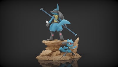 【寶可夢】151 Studio－利歐路 路卡利歐 進化組1