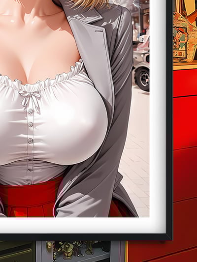 【週邊】巴洛克－七龍珠 羞澀18號 裝飾畫＆冰箱貼3