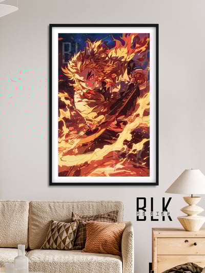 【週邊】巴洛克－鬼滅之刃 煉獄杏壽郎 裝飾畫&冰箱貼4