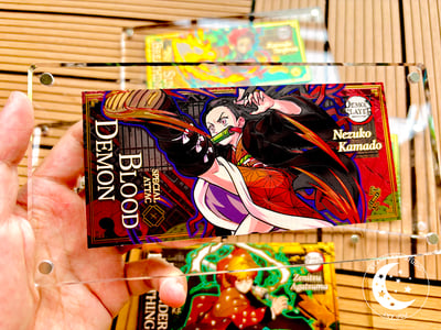 【週邊】星空工作室-鬼滅折光鐳射版畫磚 鬼滅之刃無限城篇炭治郎彌豆子善逸伊之助4