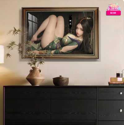 【週邊】阿喵畫社－凡人修仙傳 柳玉 復古款 實木紀念裝飾畫2