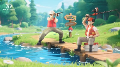 【寶可夢】XOstudio-SCALE WORLD 寶可夢NPC人物系列 第三彈 釣魚大叔（海外現貨）1