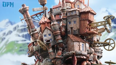 【宮崎駿】OPM-Studio-宮崎駿桌面 009 哈爾的移動城堡 行走的城堡6