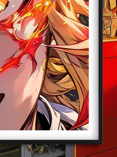 【週邊】巴洛克－鬼滅之刃 炎柱之眼 裝飾畫&冰箱貼3
