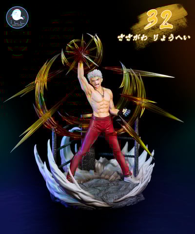 【家庭教師】ILL地下工廠-家庭教師REBORN 指環篇 笹川了平 藍波+戒指擺台套裝4