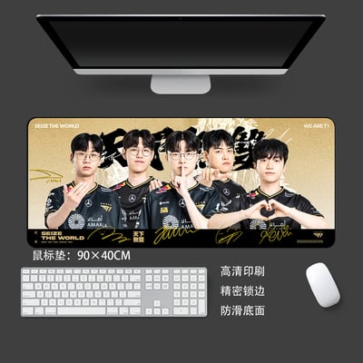 【週邊】千鳥社－英雄聯盟 T1 第六冠 橫版 裝飾畫＆滑鼠墊6