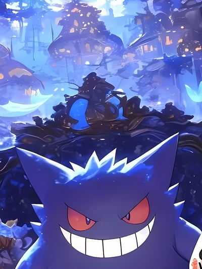 【週邊】星空工作室-王座耿鬼 寶可夢神奇寶貝謎擬丘皮卡丘Gengar動畫遊戲二次元裝飾畫4