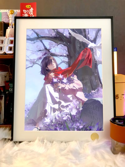 【週邊】星空工作室－進擊的巨人 圍巾三笠 裝飾畫3