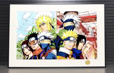 【週邊】H2工作室-火影忍者 師徒傳承 鳴人佐助卡卡西波風水門帶土小櫻裝飾畫2