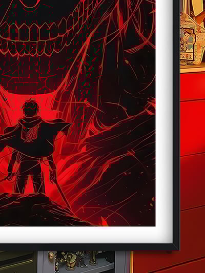 【週邊】巴洛克－進擊的巨人 艾倫巨人 裝飾畫 & 冰箱貼3