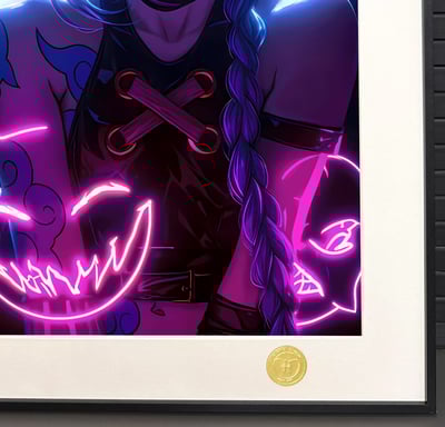 【週邊】H2工作室-金克絲 暴走蘿莉英雄聯盟雙城之戰lol爆爆裝飾畫5