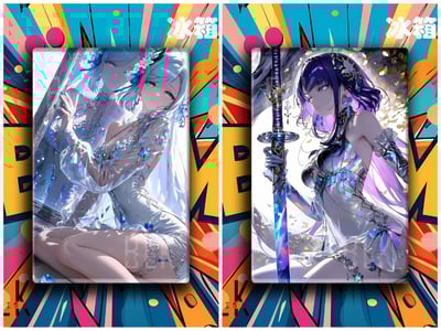 【週邊】巴洛克-流光申鶴雷電將軍原神Shenhe孤辰煢懷遊戲裝飾畫 冰箱貼4