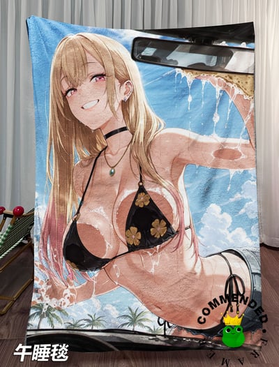 【週邊】皇呱－更衣人偶墜入愛河 夏日泳裝喜多川海夢 第三彈 裝飾畫&午睡毯&地毯4