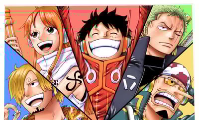 【週邊】H2工作室-草帽團 海賊王路飛索隆山治娜美喬巴裝飾畫4