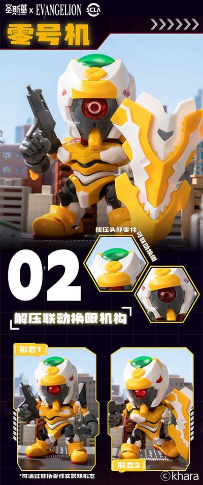 【正版授權】聖斯基－Q版補完計畫 EVA 超可動 拼裝盲盒10