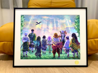 【週邊】星空工作室－鬼滅之刃 九柱背影 裝飾畫1