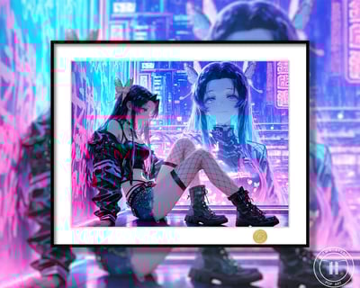 【週邊】H2工作室-賽博香奈惠 鬼滅之刃花柱鬼殺隊蝴蝶忍動漫二次元裝飾畫1