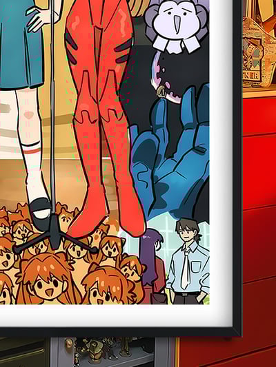 【週邊】巴洛克－新世紀福音戰士 百變明日香 裝飾畫 & 冰箱貼3