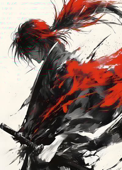 【週邊】H2工作室－神劍闖江湖 水墨劍心 裝飾畫3