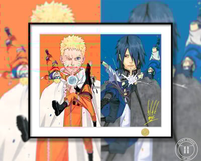 【週邊】H2工作室－火影忍者 鳴人＆佐助 裝飾畫1