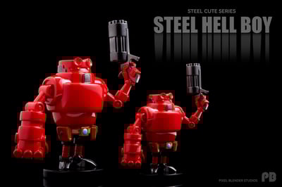 【可愛小物】Pixel blender studios-鋼鐵萌新系列 第一彈 Steelhellboy1