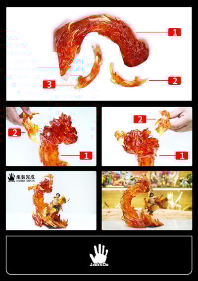 【海賊王】JacksDo-POPMAX特效配件 大蛇炮 卡二拳頭 艾斯火拳（海外現貨）13