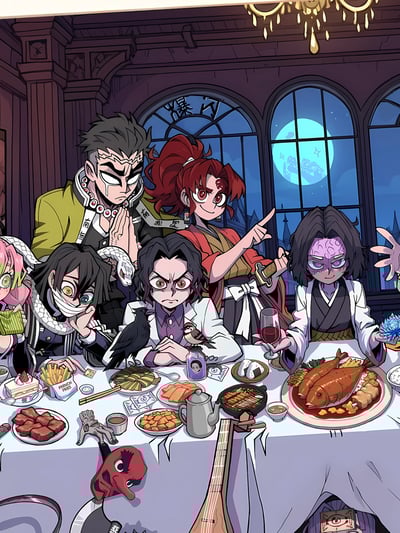 【週邊】星空工作室－鬼滅之刃 鬼滅最後的晚餐 裝飾畫3