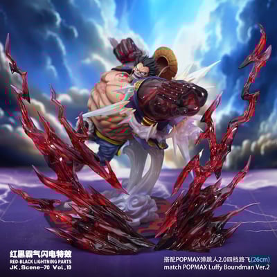 【海賊王】JacksDo-紅髮特效配件 紅黑霸氣閃電(左+右)13