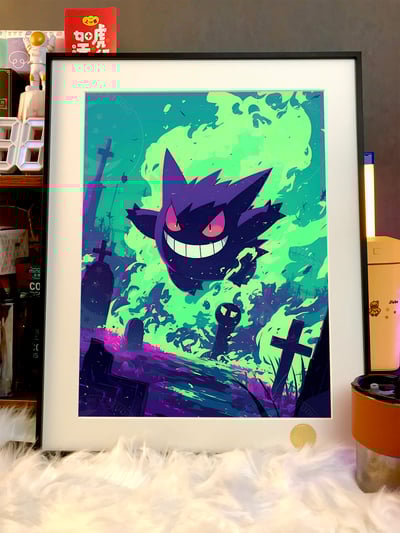 【週邊】星空工作室－寶可夢 幽靈耿鬼 裝飾畫3