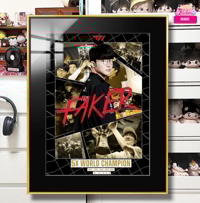 【週邊】阿喵畫社-傳奇中單faker五連冠4