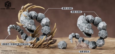 【寶可夢】飛鼠-Studio-圖鑑比例 大岩蛇1