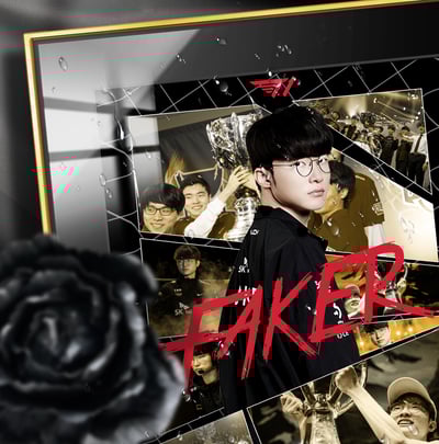 【週邊】阿喵畫社-傳奇中單faker五連冠2