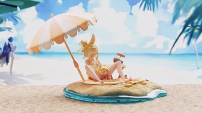 【碧藍檔案】Haruhi-studio-沙灘泳裝聖亞9