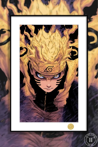 【週邊】H2工作室－火影忍者 六道鳴人 裝飾畫1