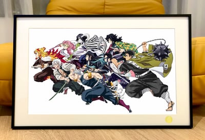 【週邊】星空工作室-出擊九柱 鬼滅之刃 無限城篇炎柱煉獄杏壽郎富岡義勇動漫二次元裝飾畫1