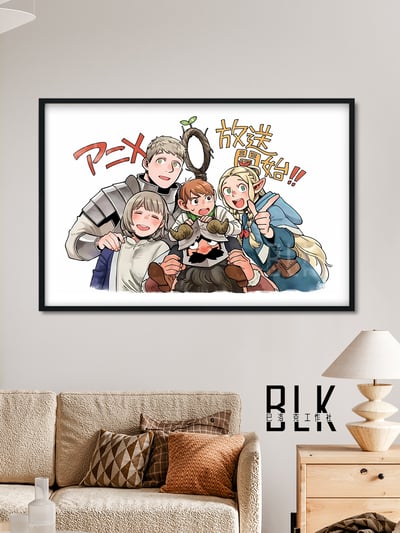 【週邊】巴洛克－迷宮飯 瑪露西爾 舌尖上的地下城 萊歐斯 法琳 裝飾畫&冰箱貼4