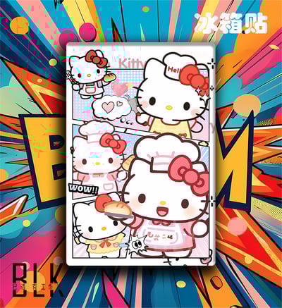 【週邊】巴洛克－Hello Kitty 漫格kitty 裝飾畫&冰箱貼5