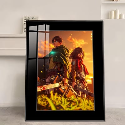 【週邊】橘子工作室－進擊的巨人 艾連 三笠 黃昏落幕 裝飾畫1