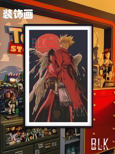 【週邊】巴洛克－槍神Trigun 槍神 裝飾畫＆冰箱貼1