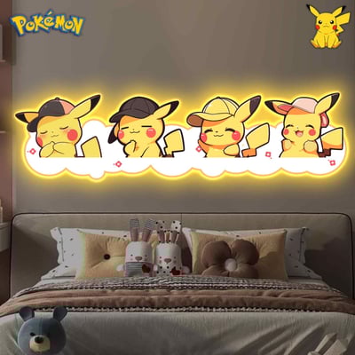 【週邊】阿喵畫社-帽子皮卡丘燈帶畫4