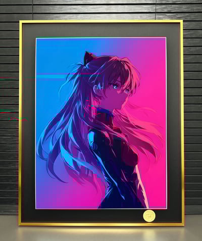 【週邊】H2工作室-藍粉明日香 EVA新世紀福音戰士明日香二號機裝飾畫2