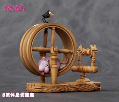 【宮崎駿】wawa工作室-宮崎駿桌面小擺飾 跑步坊寶寶4